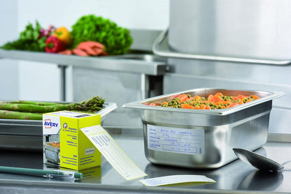 Avery UK 98 x 40 mm Food Traceability Removable Pre-Printed Label - White (Pack of 300