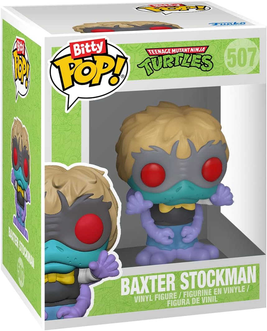 Funko Bitty POP! Teenage Mutant Ninja Turtles - Leonardo, Michelangelo, April O’Neil and A Surprise Mystery Mini Figure - 0.9 Inch (2.2 Cm) - TMNT Collectable - Stackable Display Shelf Included