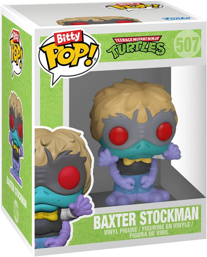 Funko Bitty POP! Teenage Mutant Ninja Turtles - Leonardo, Michelangelo, April O’Neil and A Surprise Mystery Mini Figure - 0.9 Inch (2.2 Cm) - TMNT Collectable - Stackable Display Shelf Included