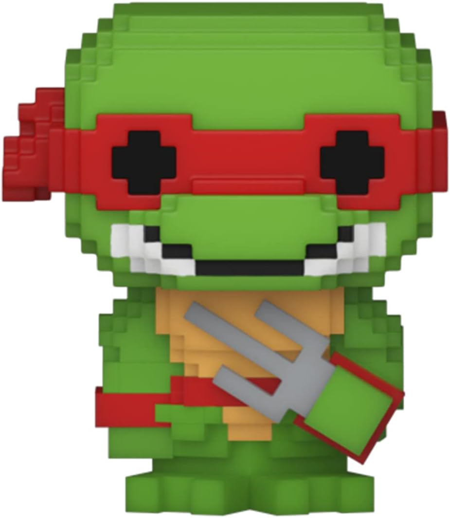 Funko Bitty POP! Teenage Mutant Ninja Turtles - 8-Bit Raphael, 8-Bit Donatello, 8-Bit Leonardo and A Surprise Mystery Mini Figure - 0.9 Inch (2.2 Cm) - TMNT Collectable - Gift Idea - Cake Topper