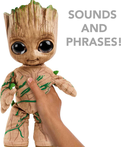 Marvel Plush, Groovin’ Groot Dancing and Talking Plush Figure from Disney+ Series I Am Groot, Soft Toy for Gifts and Collectors, HJM23