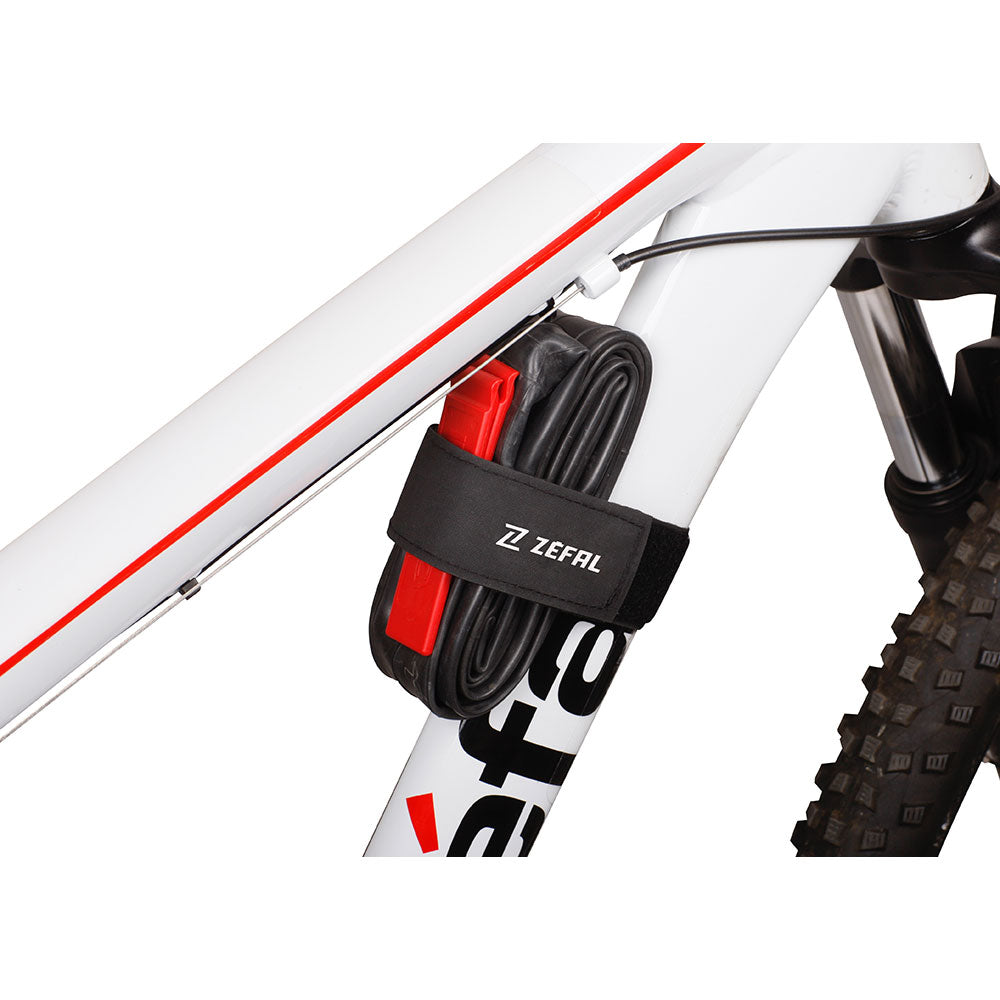 Zéfal Universal Tube Strap-Double Sangle de Fixation sur Cadre et 2 Démonte Pneus Vélo, Noir, 420 x 40mm