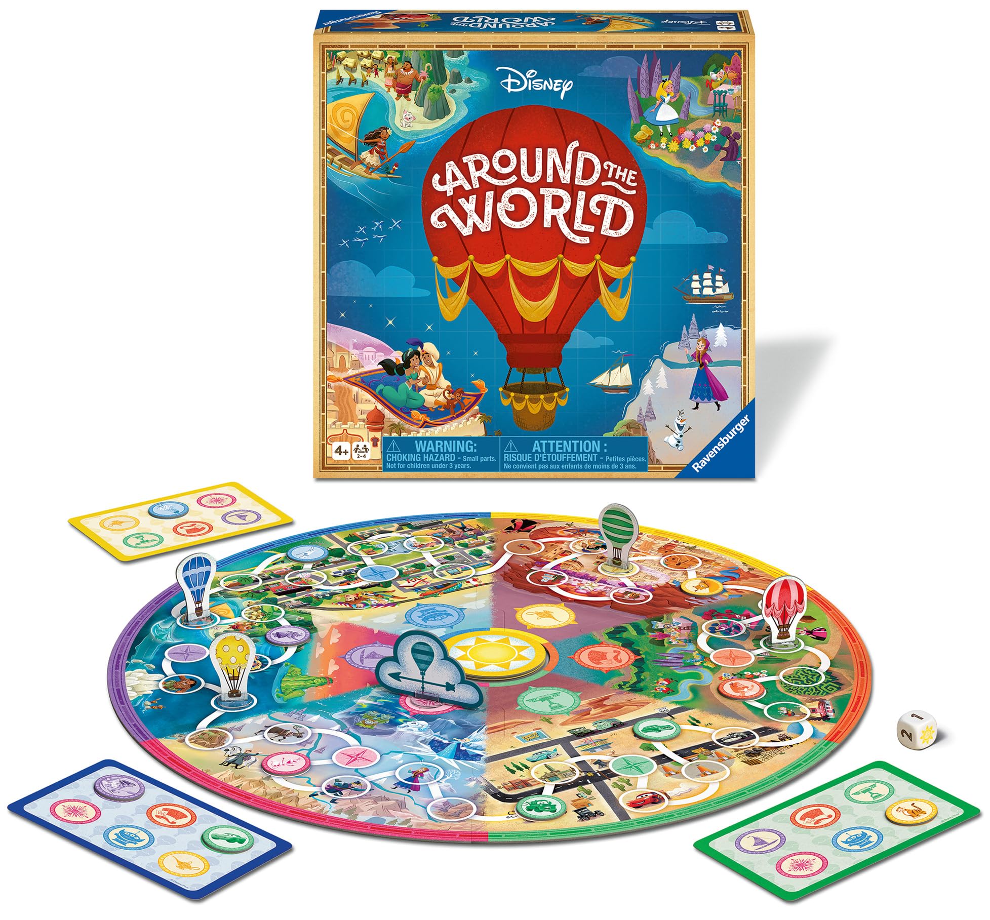 Ravensburger Disney Around The World Board Game for Kids Age 4 Years Up - 2 to 4 Players - Gifts for Children