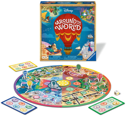 Ravensburger Disney Around The World Board Game for Kids Age 4 Years Up - 2 to 4 Players - Gifts for Children
