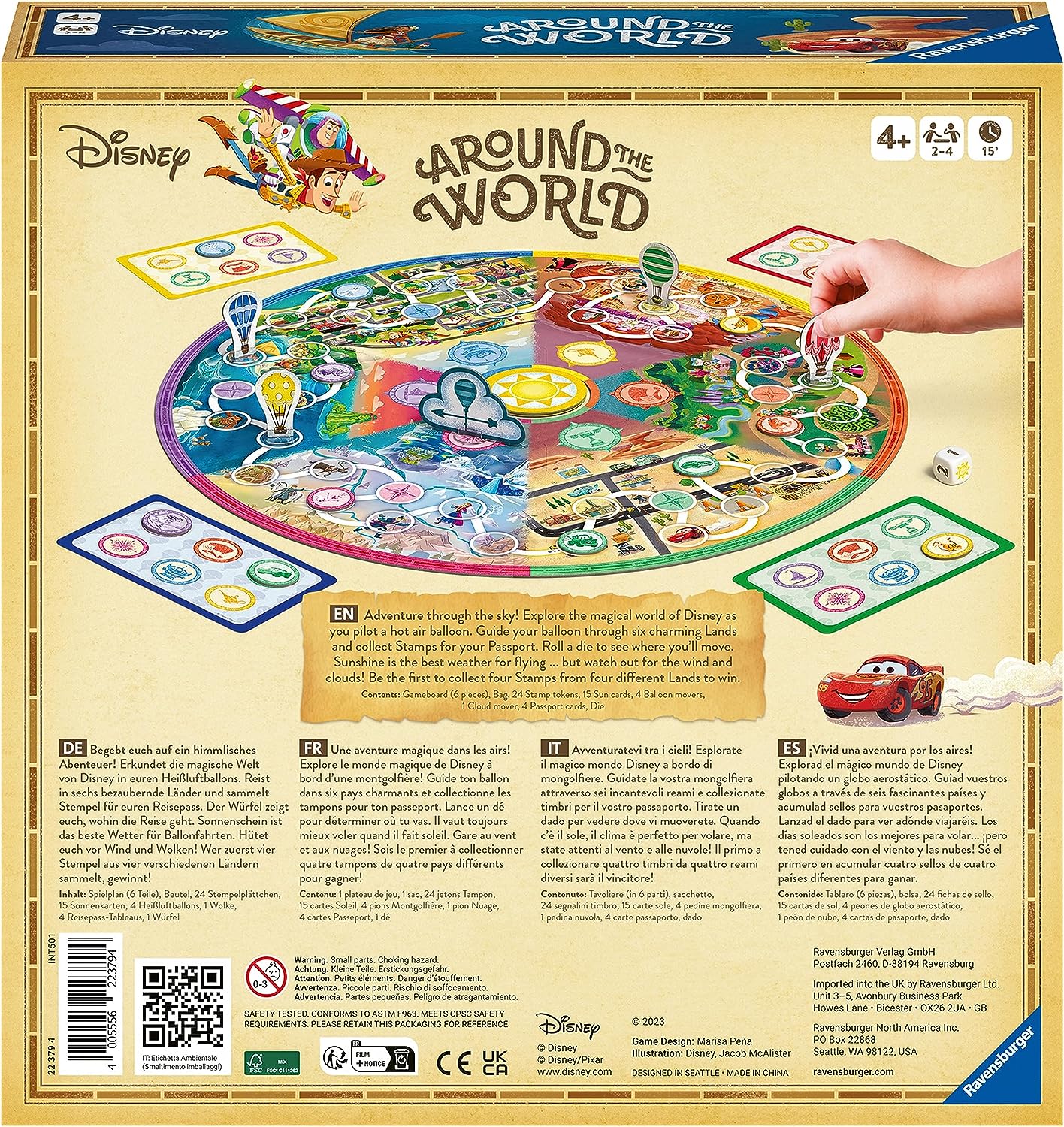 Ravensburger Disney Around The World Board Game for Kids Age 4 Years Up - 2 to 4 Players - Gifts for Children