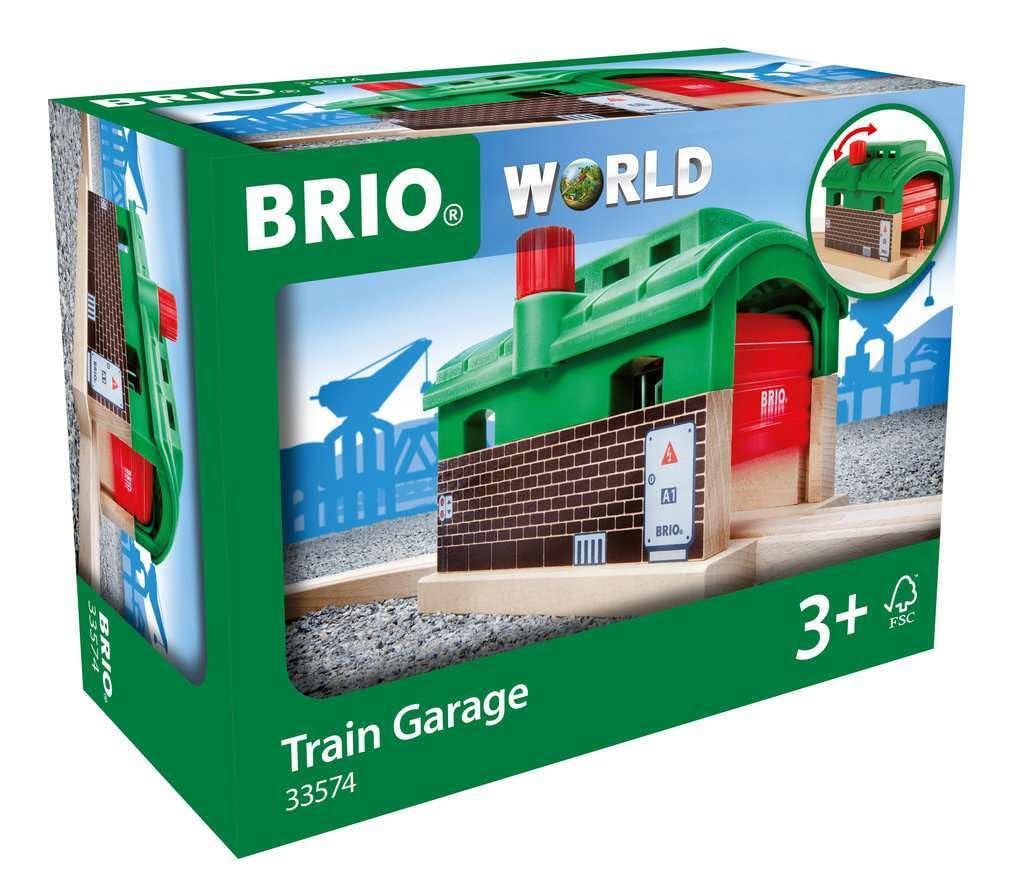 BRIO World Train Garage for Kids Age 3 Years Up - Compatible With All BRIO Railway Sets and Accessories