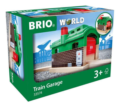 BRIO World Train Garage for Kids Age 3 Years Up - Compatible With All BRIO Railway Sets and Accessories