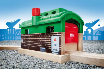 BRIO World Train Garage for Kids Age 3 Years Up - Compatible With All BRIO Railway Sets and Accessories