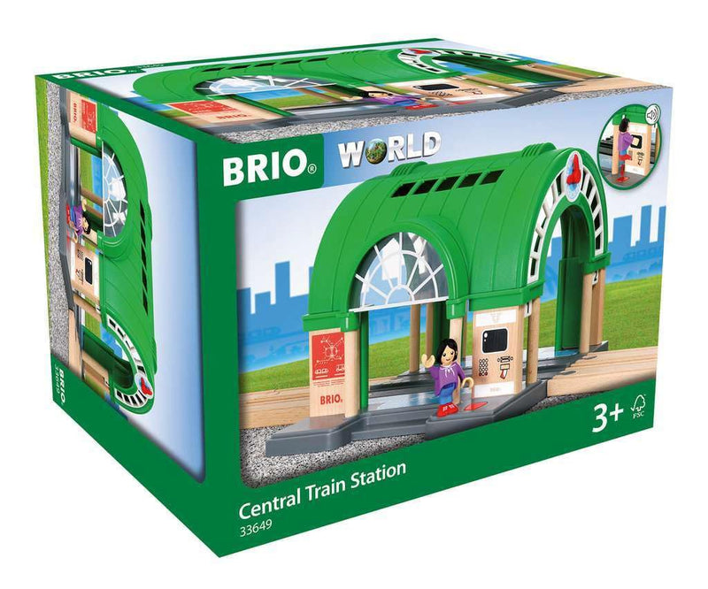 BRIO World Central Train Station for Kids Age 3 Years Up - Compatible with all BRIO Railway Sets & Accessories