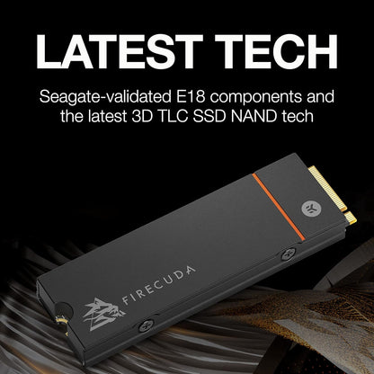 Seagate FireCuda 530, 500 GB, Internal Solid State Drive - M.2 PCIe Gen4 ×4 NVMe 1.4, transfer speeds up to 7300 MB/s, 3D TLC NAND, 640 TBW, Heatsink, 3 year Rescue Services (ZP500GM3A023) PC/PS5 530 Serie - Gen 4 Heatsink 500GB