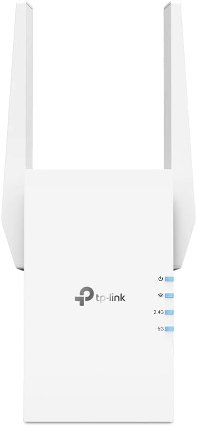 TP-Link AX3000 Dual Band Mesh Wi-Fi 6 Range Extender, Broadband/Wi-Fi Extender, Wi-Fi Booster/Hotspot with 1 Gigabit Port, 160 MHz Channels, Built-In Access Point Mode, Easy Setup, UK Plug (RE705X