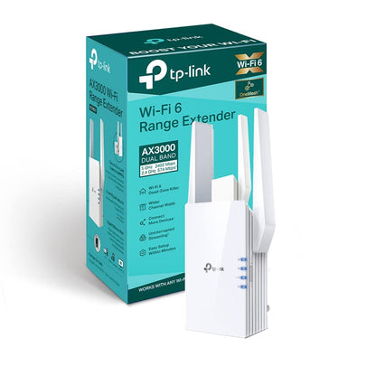 TP-Link AX3000 Dual Band Mesh Wi-Fi 6 Range Extender, Broadband/Wi-Fi Extender, Wi-Fi Booster/Hotspot with 1 Gigabit Port, 160 MHz Channels, Built-In Access Point Mode, Easy Setup, UK Plug (RE705X
