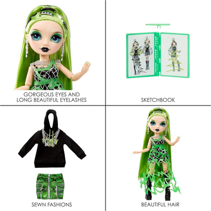 Rainbow High Fantastic Fashion Doll - JADE HUNTER - Green 11” Fashion Doll and Playset with 2 Outfits & Fashion Play Accessories - Great for Kids 4-12 Years Old