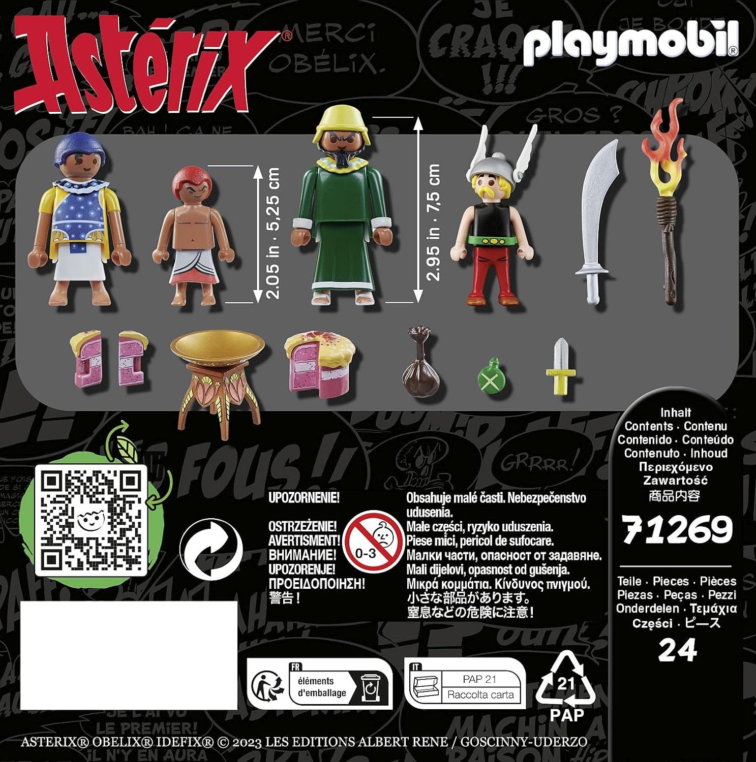 Playmobil 71269 Asterix: Artifis' Poisoned Cake, Cleopatra`s taster and Artifis as well as his assistant Krukhut, Collection Figures, Fun Imaginative Role-Play, PlaySets Suitable for Children Ages 5+