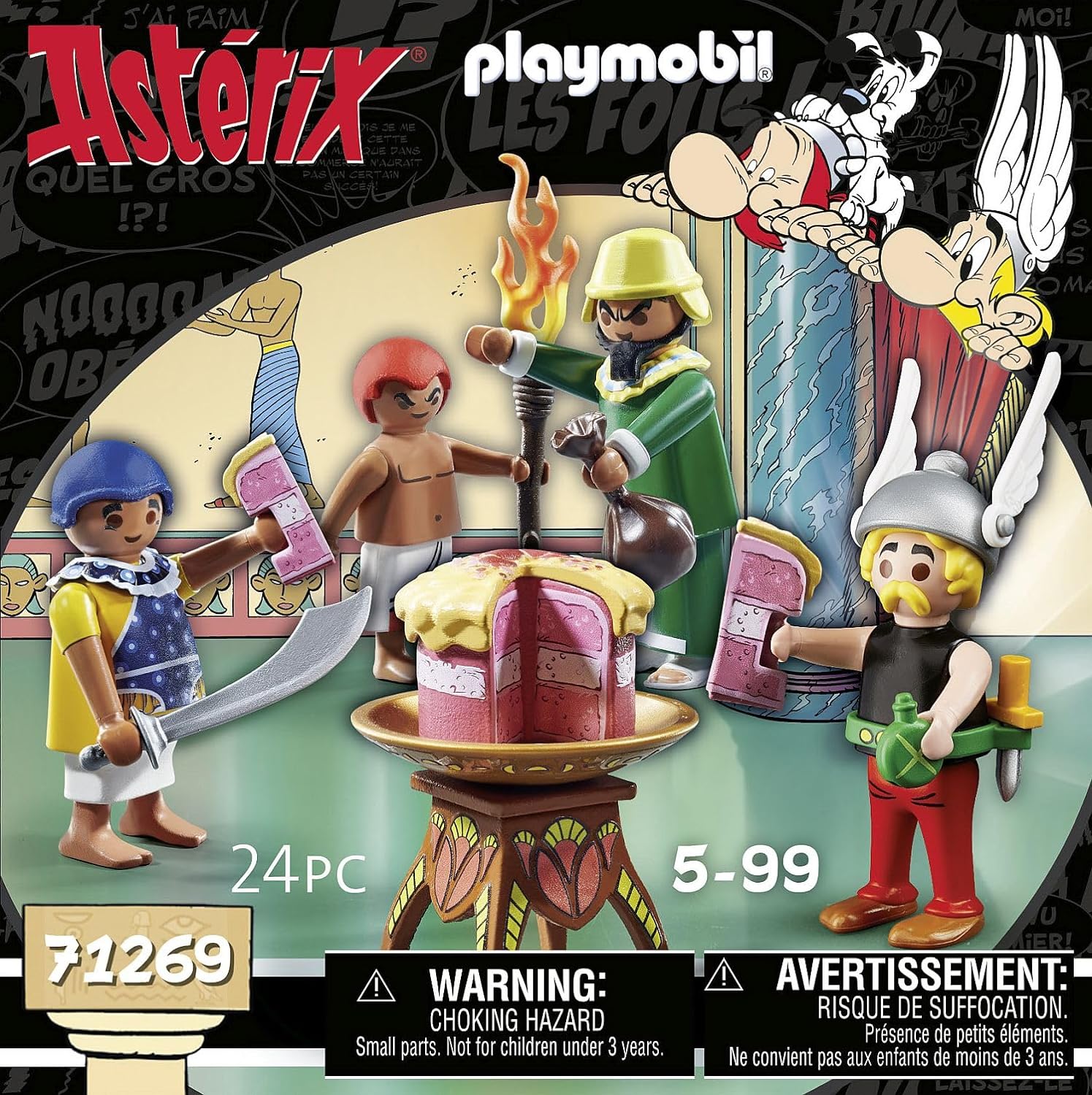 Playmobil 71269 Asterix: Artifis' Poisoned Cake, Cleopatra`s taster and Artifis as well as his assistant Krukhut, Collection Figures, Fun Imaginative Role-Play, PlaySets Suitable for Children Ages 5+