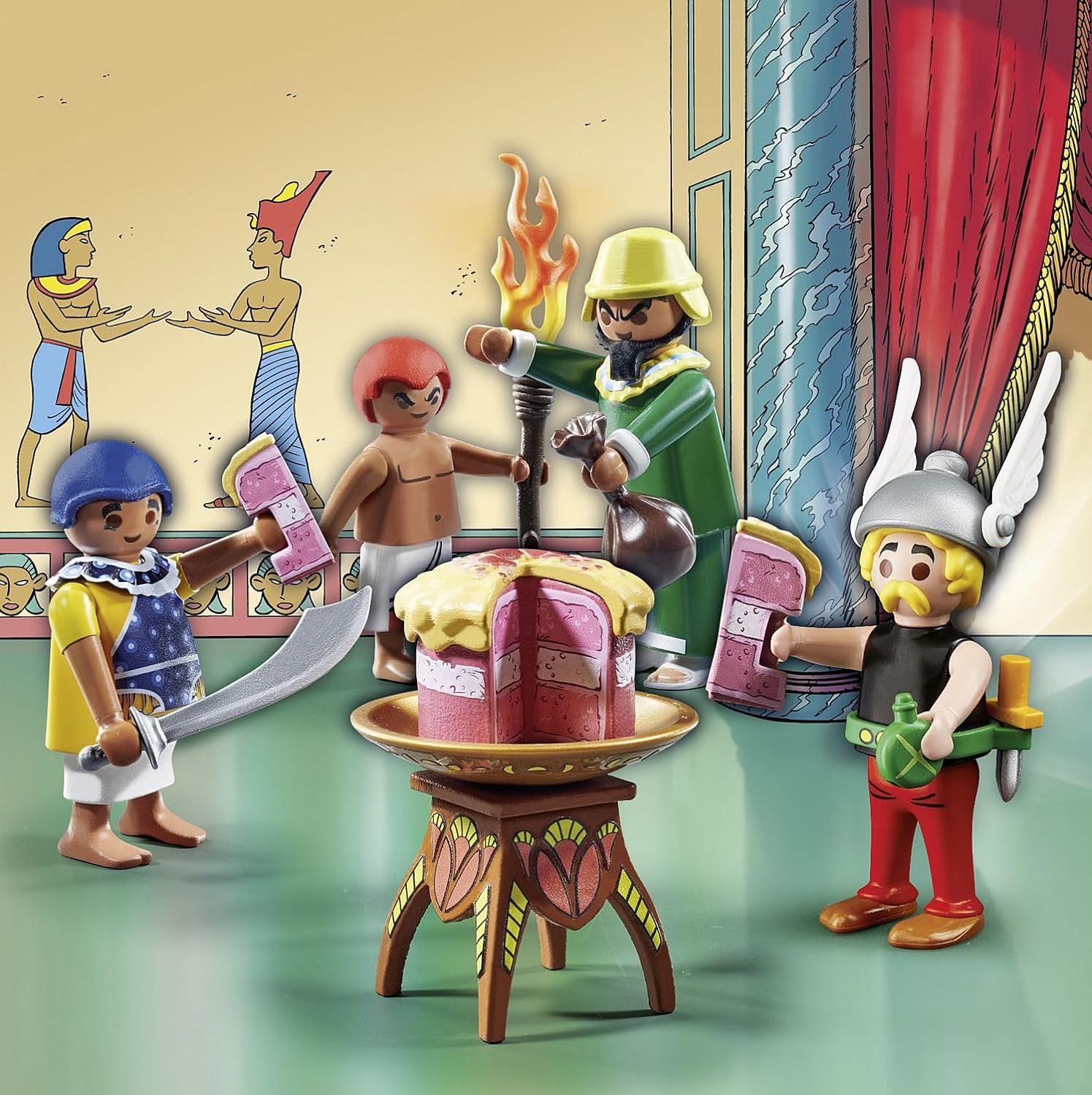 Playmobil 71269 Asterix: Artifis' Poisoned Cake, Cleopatra`s taster and Artifis as well as his assistant Krukhut, Collection Figures, Fun Imaginative Role-Play, PlaySets Suitable for Children Ages 5+