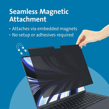 Kensington MagPro Elite Privacy Screen Protector for MacBook Air 13.6" M2 2022, Magnetic Anti Glare Screen Filter for Apple Mac Laptops, Reversible Removable Ultra-Thin Anti Blue Light Film (K58374WW