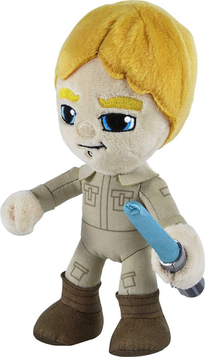 Star Wars Plush 8-Inch Luke Skywalker with Light Up Lightsaber, Soft Toy Collectable Gift for Fans Age 3 Years Old & Up