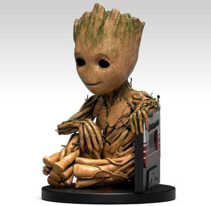 Marvel Deluxe Mega Baby Groot Money Box Black/Brown Printed PVC Gift Boxed