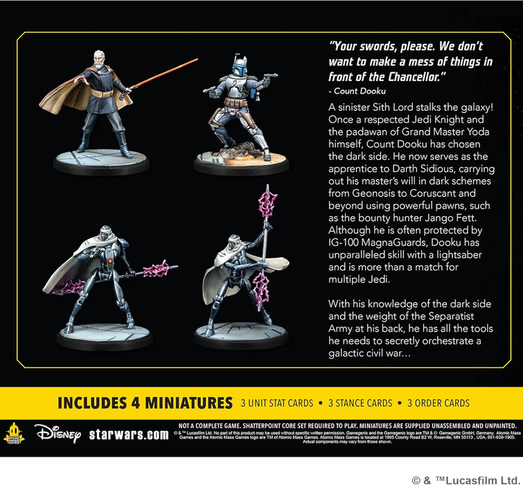 Atomic Mass Games | Star Wars Shatterpoint: Twice the Pride - Count Dooku Squad Pack | Miniatures and Card Game | Ages 14+ | 2 Players | 90 Minutes Playing Time