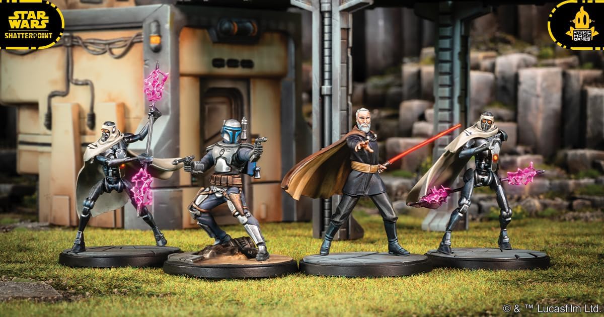 Atomic Mass Games | Star Wars Shatterpoint: Twice the Pride - Count Dooku Squad Pack | Miniatures and Card Game | Ages 14+ | 2 Players | 90 Minutes Playing Time