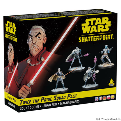Atomic Mass Games | Star Wars Shatterpoint: Twice the Pride - Count Dooku Squad Pack | Miniatures and Card Game | Ages 14+ | 2 Players | 90 Minutes Playing Time