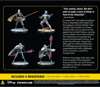 Atomic Mass Games | Star Wars Shatterpoint: Twice the Pride - Count Dooku Squad Pack | Miniatures and Card Game | Ages 14+ | 2 Players | 90 Minutes Playing Time