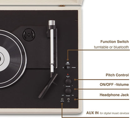 Crosley Mercury - Cream Croc - Golden Hardware + Np15 + Bluetooth