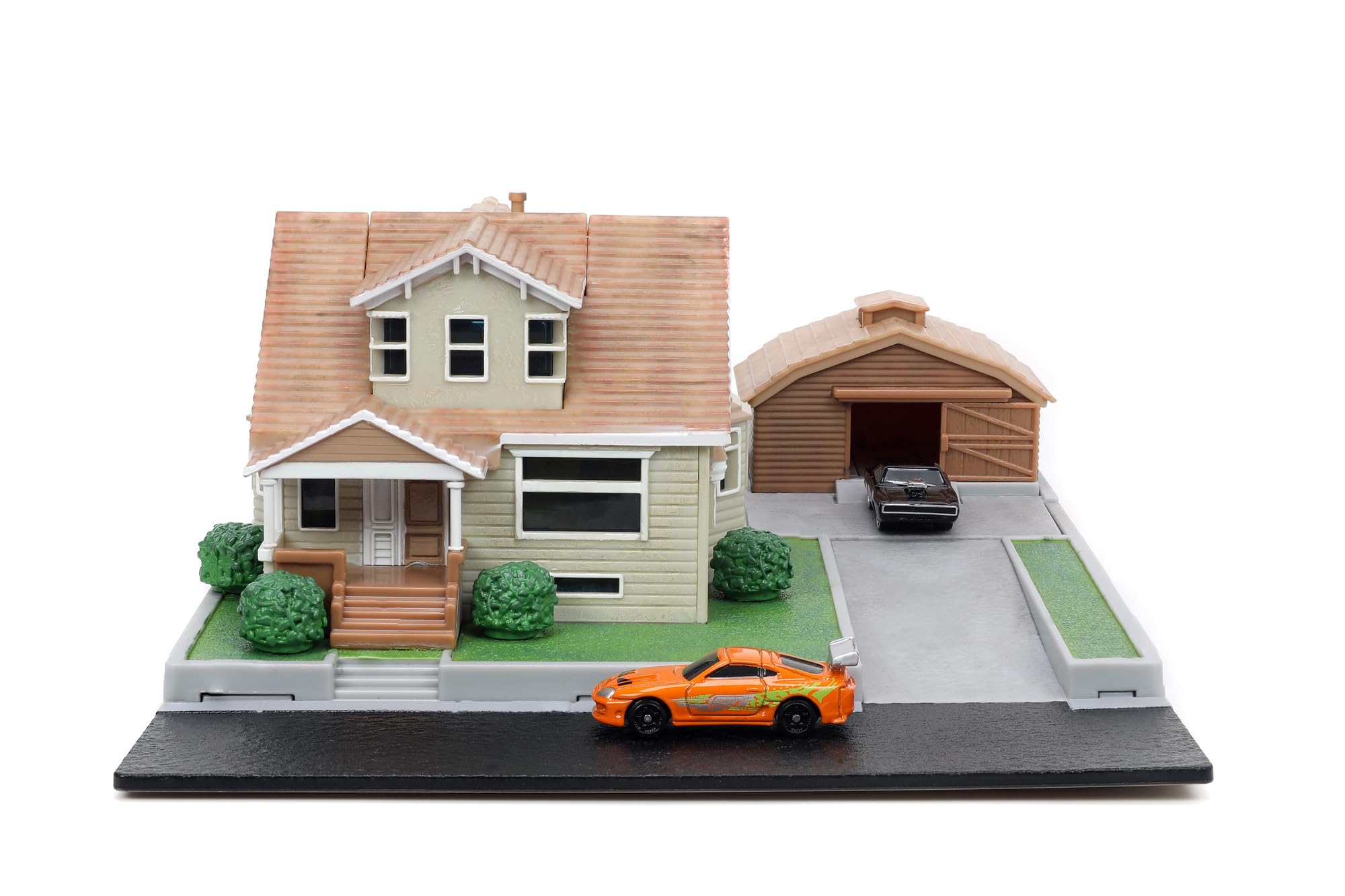 Jada-Casa Garaje de Toretto Fast & Furious, Playset Diorama, Incluye Dos Nano Vehículos, Coleccionismo (253203081