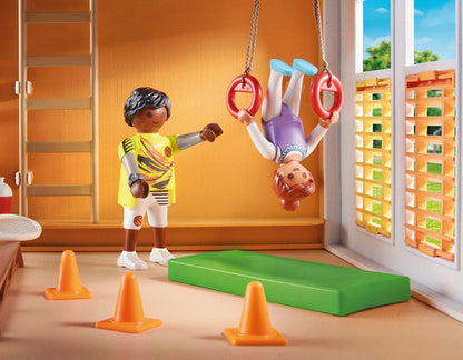Playmobil 71328 City Life Gym Extension, with basketball hoop, slalom poles, football goal and more, educational toy, fun imaginative role play, playsets suitable for children ages 4+