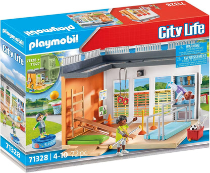 Playmobil 71328 City Life Gym Extension, with basketball hoop, slalom poles, football goal and more, educational toy, fun imaginative role play, playsets suitable for children ages 4+