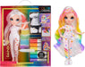 Rainbow High Colour & Create Fashion DIY Doll - Blue Eyes, Straight Hair, Bonus Top & Shoes, and Washable Rainbow Markers - Colour, Create, Play, Rinse, Repeat - For Kids 4-12 Years Old & Collectors