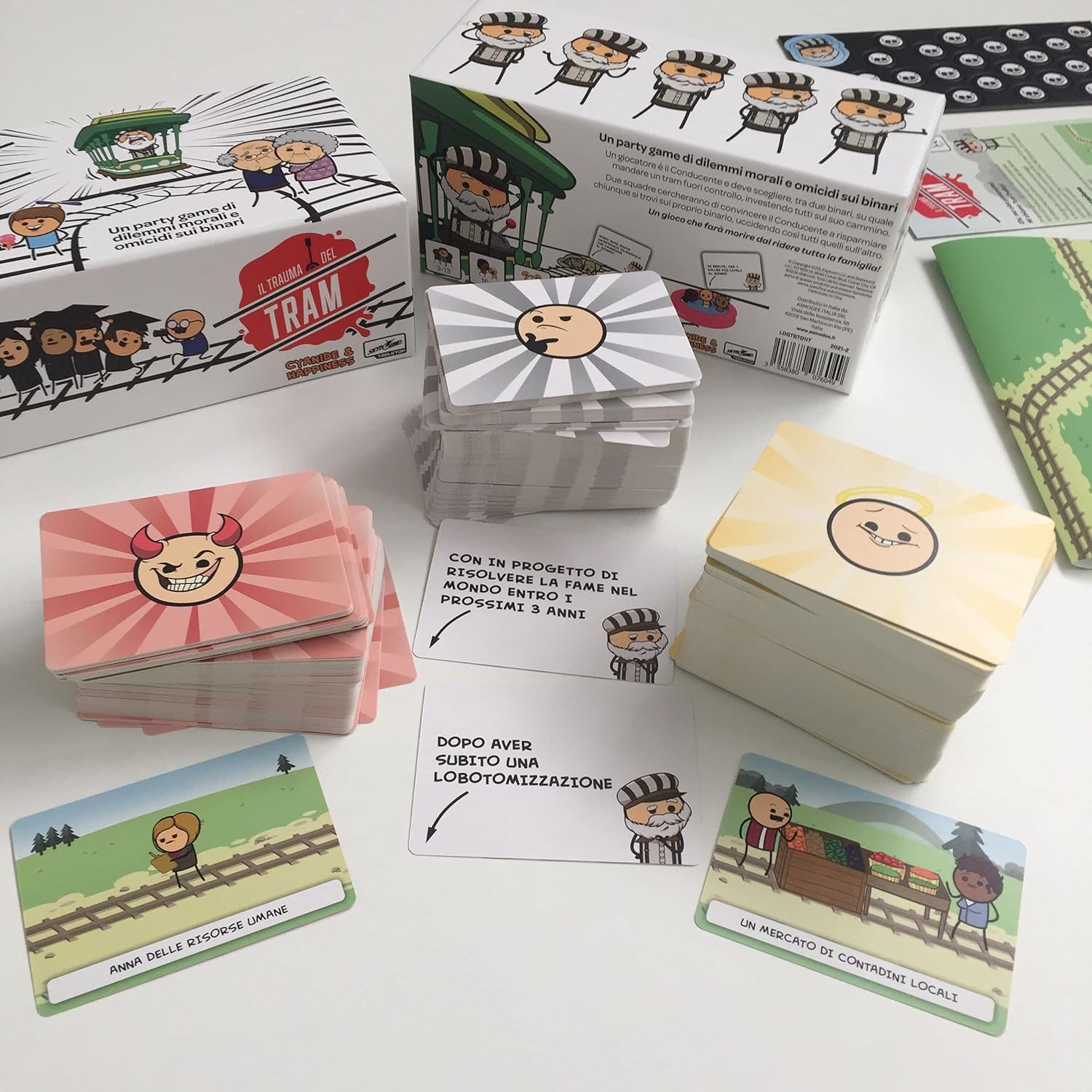 Asmodee | Il Trauma del Tram | Gioco da Tavolo, Divertente Party Game, 3-13 Giocatori, 16+ Anni, Edizione in Italiano
