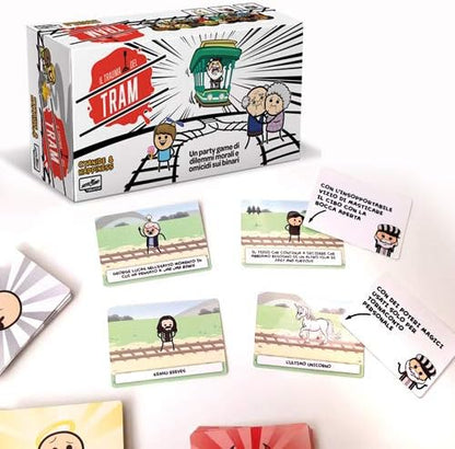 Asmodee | Il Trauma del Tram | Gioco da Tavolo, Divertente Party Game, 3-13 Giocatori, 16+ Anni, Edizione in Italiano