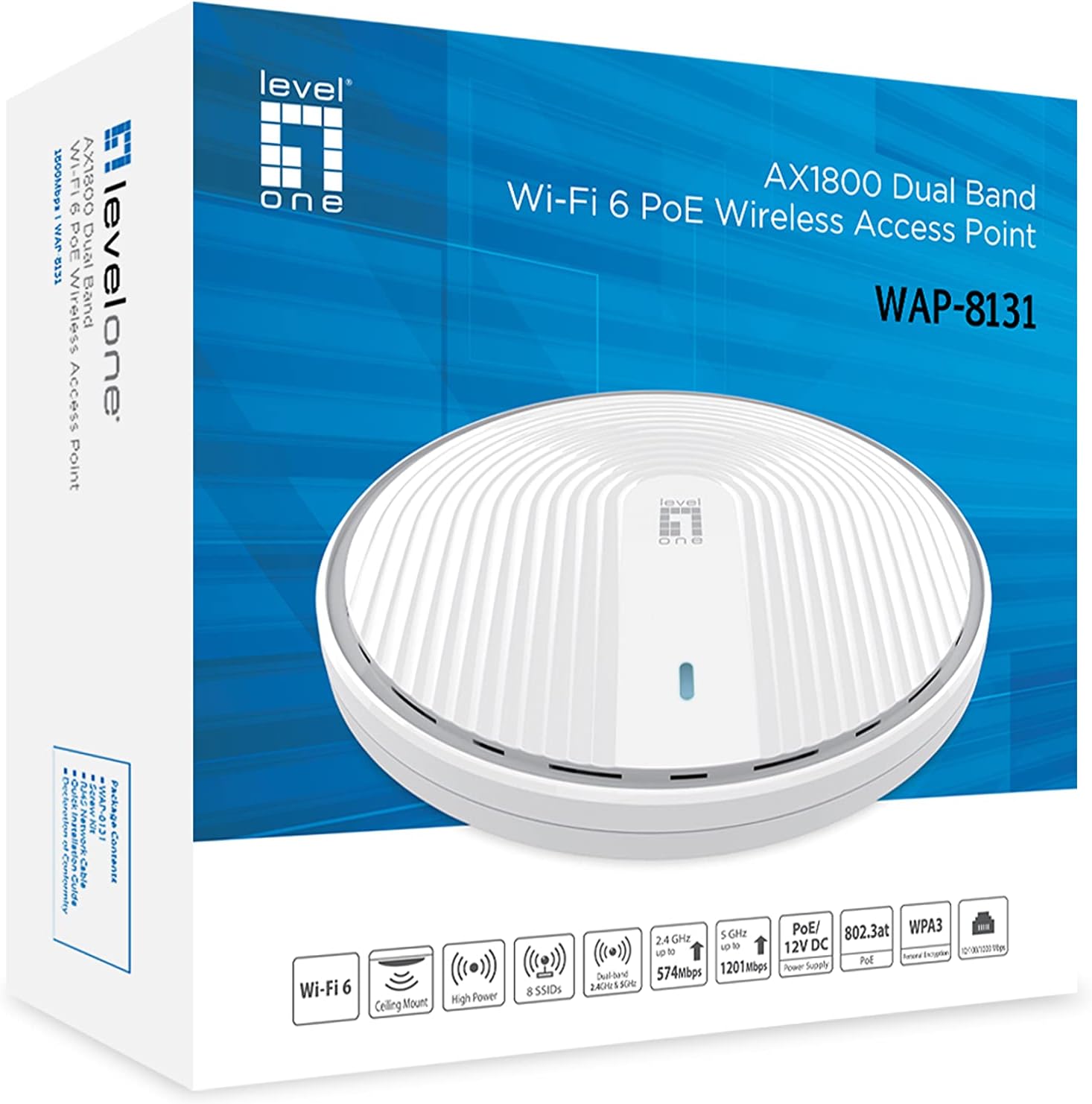 LevelOne WLAN Access AX1800 Wireless PoE DualBand