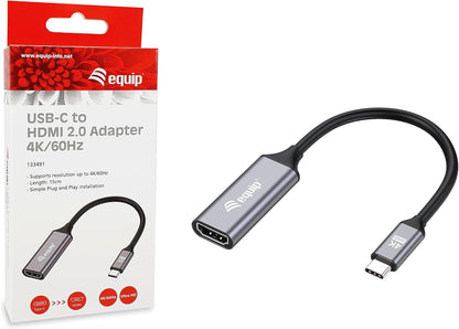 Equip 133491 USB-C to HDMI 2.0 Adapter 4K/60Hz