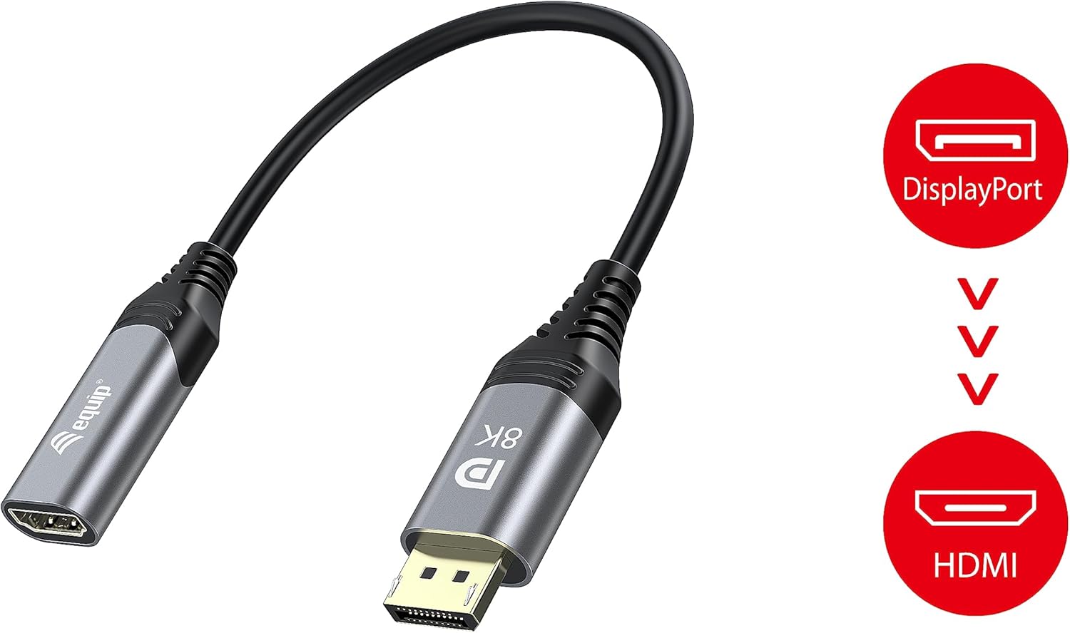 Equip 133446 DisplayPort 1.4 to HDMI Adapter 8K/60Hz