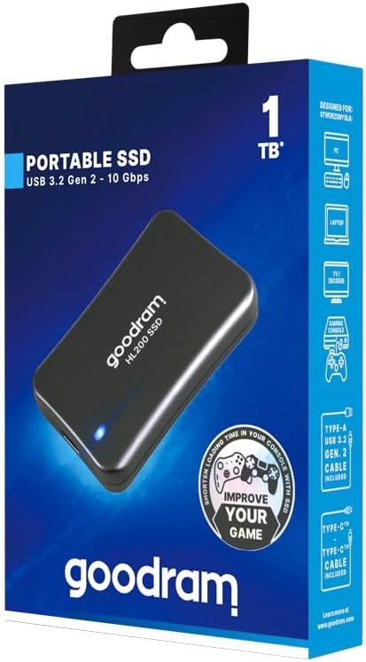 goodram SSD 1TB HL200 USB Type-C + A