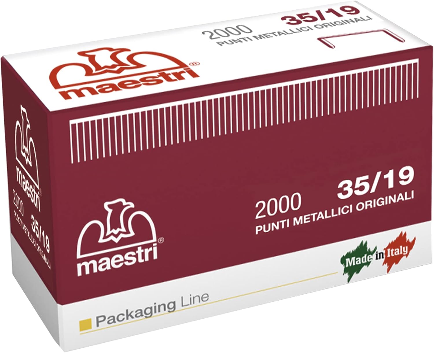 Box of 2000 Staples 35/19 19 mm Copper Ro-ma x Romabox