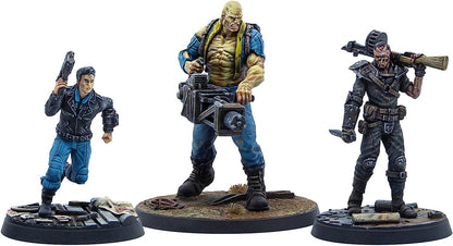 Fallout Wasteland Warfare: Survivors: Capital Companions - 3 Miniatures, 32mm Unpainted Resin Figures, Capital Wave