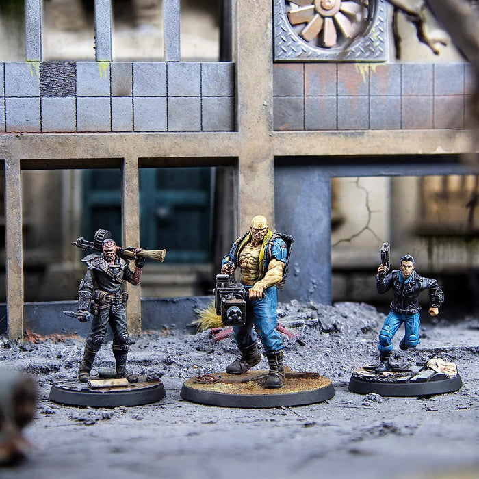 Fallout Wasteland Warfare: Survivors: Capital Companions - 3 Miniatures, 32mm Unpainted Resin Figures, Capital Wave