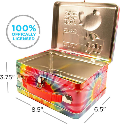 AQUARIUS Woodstock Fun Box - Sturdy Tin Storage Box with Plastic Handle & Embossed Front Cover - Officially Licensed Woodstock Merchandise & Collectible Gift for Kids, Teens & Adults
