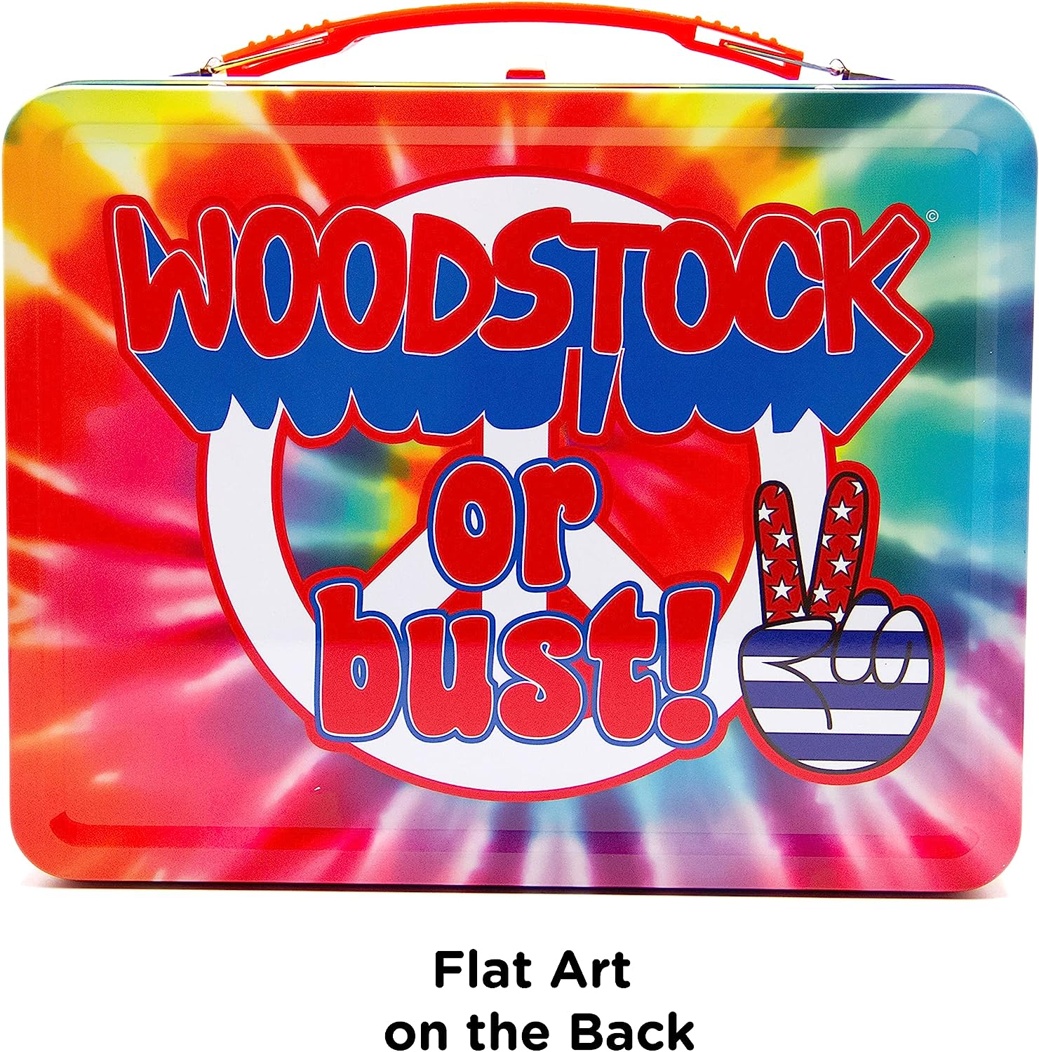 AQUARIUS Woodstock Fun Box - Sturdy Tin Storage Box with Plastic Handle & Embossed Front Cover - Officially Licensed Woodstock Merchandise & Collectible Gift for Kids, Teens & Adults