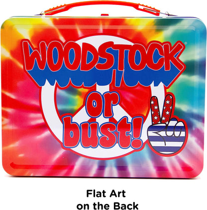 AQUARIUS Woodstock Fun Box - Sturdy Tin Storage Box with Plastic Handle & Embossed Front Cover - Officially Licensed Woodstock Merchandise & Collectible Gift for Kids, Teens & Adults