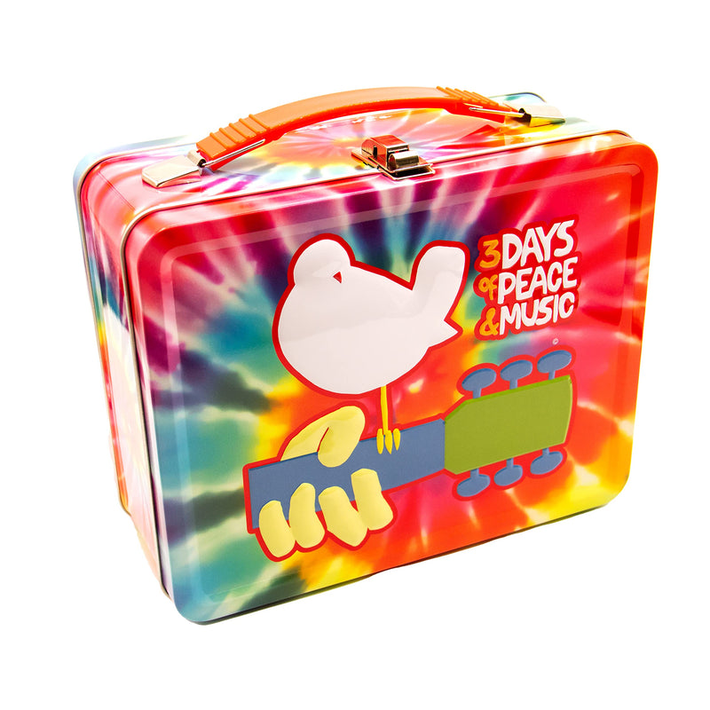 AQUARIUS Woodstock Fun Box - Sturdy Tin Storage Box with Plastic Handle & Embossed Front Cover - Officially Licensed Woodstock Merchandise & Collectible Gift for Kids, Teens & Adults
