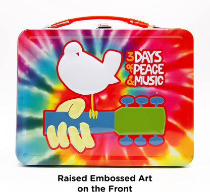 AQUARIUS Woodstock Fun Box - Sturdy Tin Storage Box with Plastic Handle & Embossed Front Cover - Officially Licensed Woodstock Merchandise & Collectible Gift for Kids, Teens & Adults