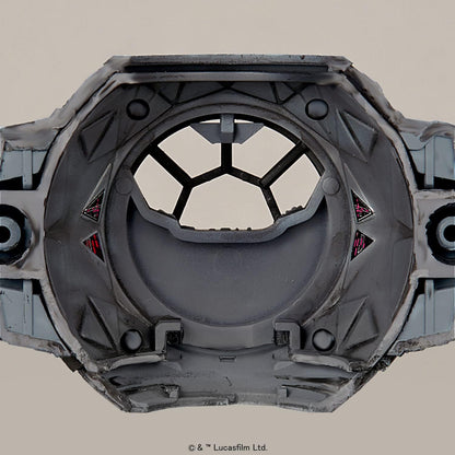 Revell (Bandai Original 01212 Star Wars TIE Interceptor 1:72 Scale Unbuilt/Pre-Coloured/Clip-Together (Non-Glue) Plastic Model Kit with Display Base