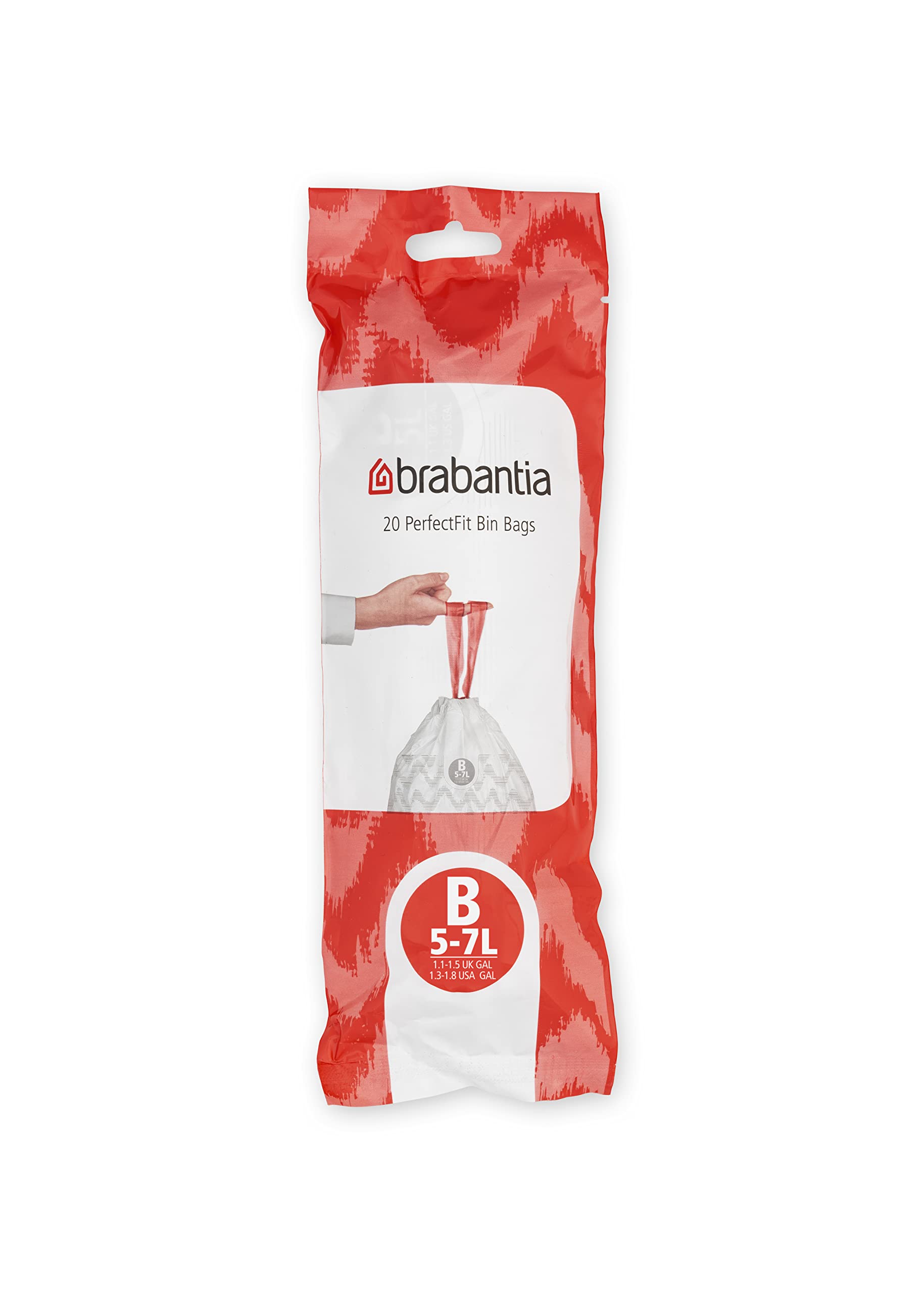Brabantia PerfectFit Bin Bags Vuilniszakken ( B ) 5 LTR 20 Pcs