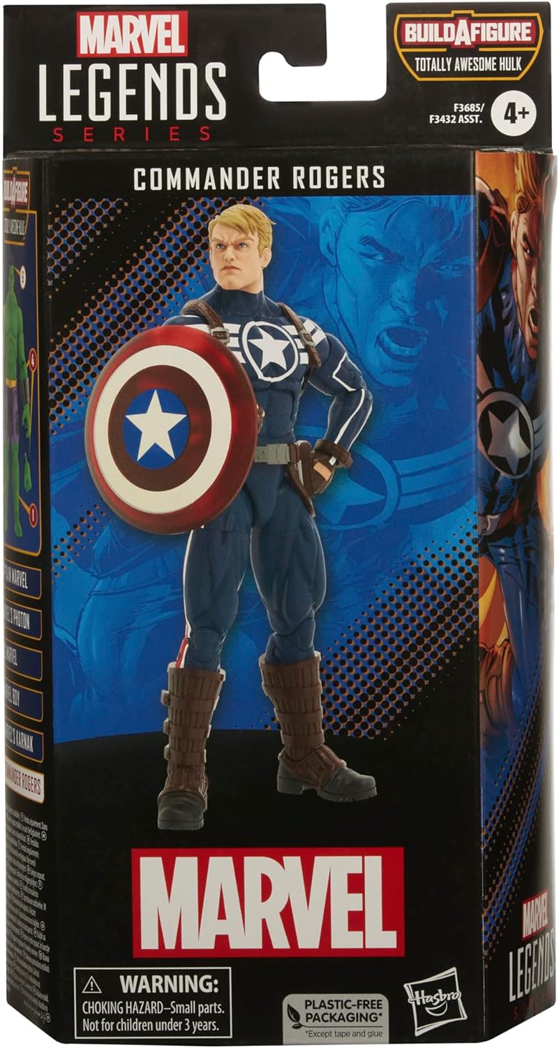 Marvel Hasbro, Legends Series, Comandante Rogers, Action Figure da 15 cm Ispirata Comics