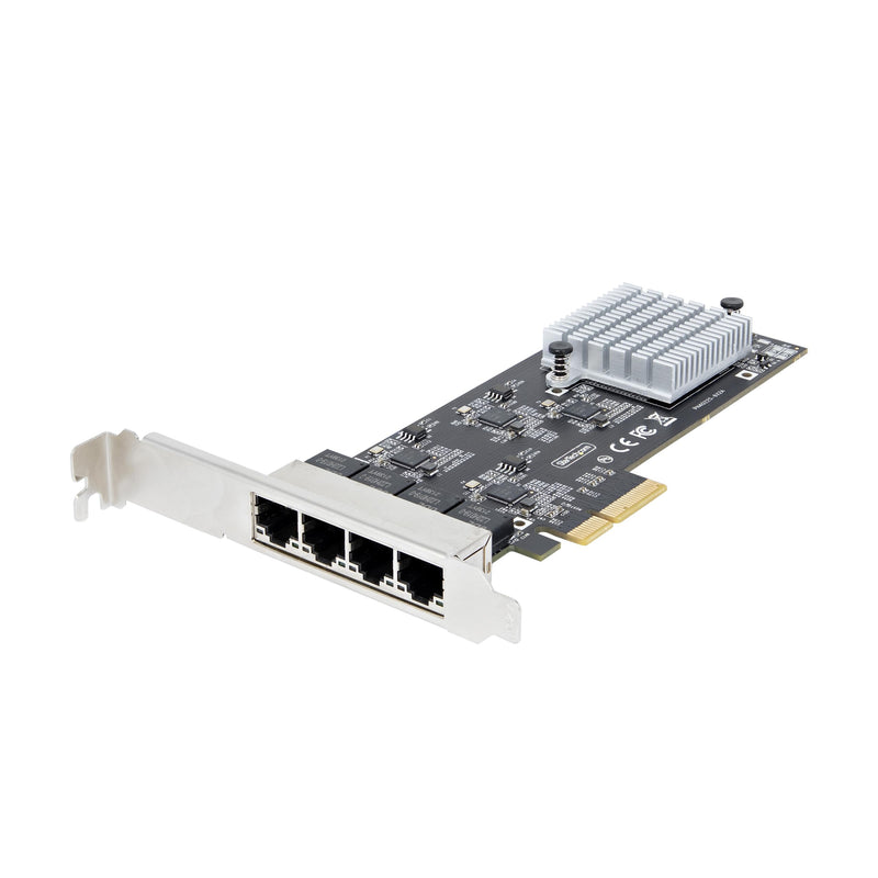 StarTech.com 4-Port 2.5Gbps NBASE-T PCIe Network Card, Intel I225-V, Quad-Port Computer Network Card, Multi-Gigabit NIC, PCI Express Server LAN Card, Desktop Ethernet Interface (PR42GI-NETWORK-CARD
